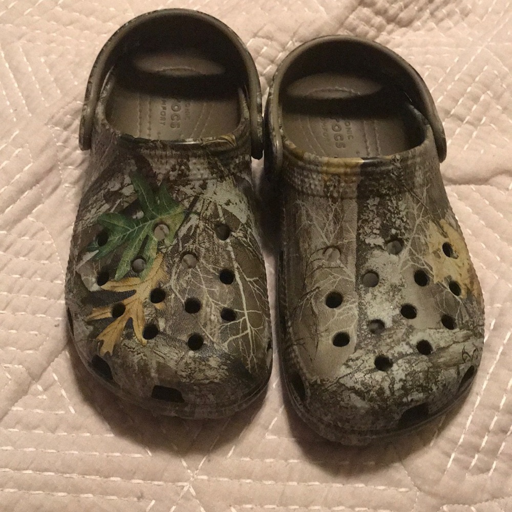 Toddler size 11 crocs, NEVER WORN. Tags removed.